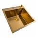 Кухонна мийка 50*50 PVD Gold Valeso Handmade (сифон круглий, 3,0/0,8)