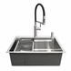 Комплект кухонної мийки Kroner KRP Geb&uuml;rstet 63х50HM ST04 BLK