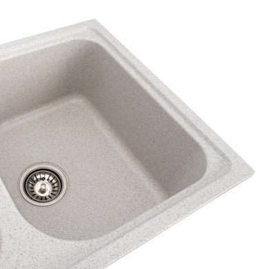 Гранітна мийка для кухні Platinum 7950 Equatoria матовий Топаз