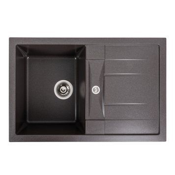 Гранітна мийка для кухні Platinum 7850 TROYA матовий Гренадін