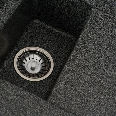 Гранітна мийка для кухні VALESO TOSKANA 7850W матова Графіт